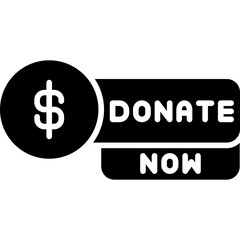 Donate Now Icon Charity Action Button