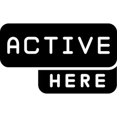 Active Here Icon Location-Based Status Symbol