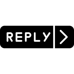 Reply Button Icon Message Response Symbol