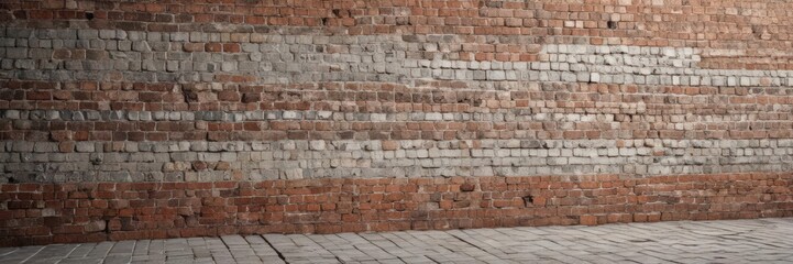 Obraz premium Whitewashed brick, heavily textured, grunge aesthetic, vintage, background, texture