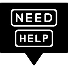 Need Help Icon Assistance Request Symbol