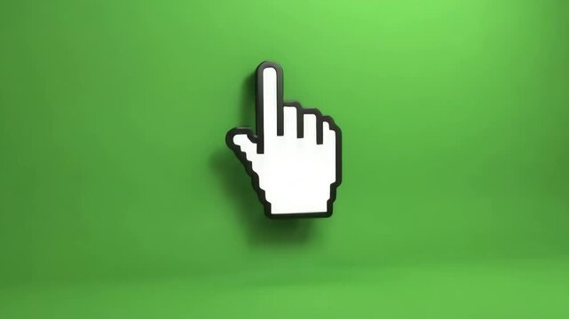 cursor click hand touch finger button 3d video motion