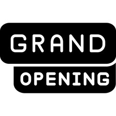 Grand Opening Icon Event Launch Symbol