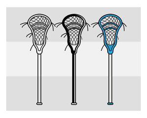Lacrosse Stick SVG Silhouette Bundle, Lacrosse Silhouette, Sports Svg, Lacrosse Ball Svg, Lacrosse Png, Lacrosse Monogram, Split Monogram, Circle Monogram