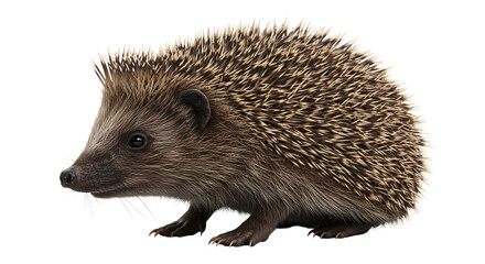 Fototapeta premium Adorable Hedgehog Isolated on Black