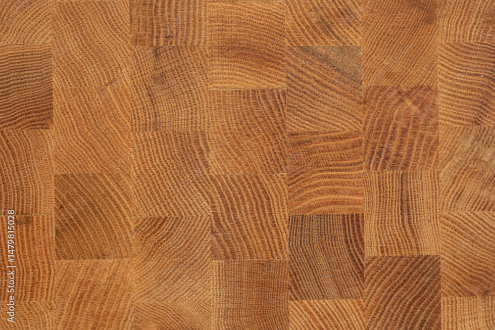 Poster High-resolution image of a butcher block's end grain. Ideal for backgrounds, textures, and design projects.