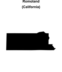 Romoland (California) blank outline map