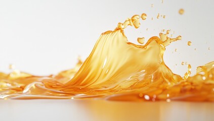 A vibrant orange liquid splash