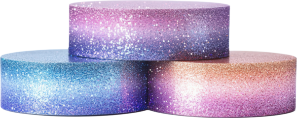 Multi-Colored Glitter Circle Decorations