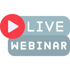 Live Webinar Icon Online Event Streaming Symbol