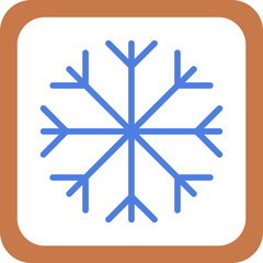 Snowflake Sign Icon Cold Weather Warning Symbol