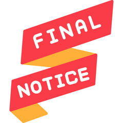 Final Notice Icon Urgent Deadline Warning Symbol