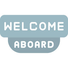 Welcome Aboard Icon Onboarding Greeting Symbol