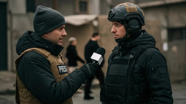 Tactical team preparing for action with full gear