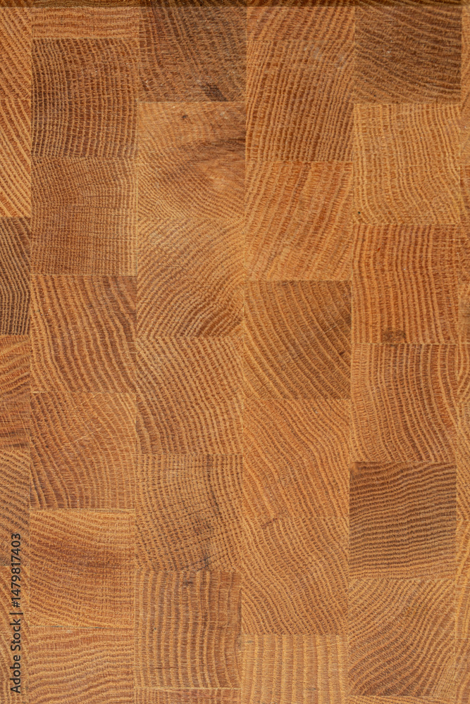 Poster High-resolution image of a brown wood block texture, perfect for backgrounds and design projects.