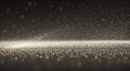 Shimmering Gold Dust Particles on Dark Background