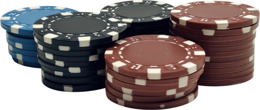 Stacks of Poker Chips in Different Colors - Powered by Adobe