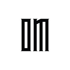 OM monogram logo design letter text name symbol monochrome logotype alphabet character simple logo