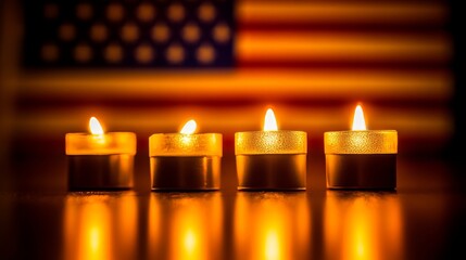Honoring the Memory of Fallen Heroes with a Flickering Candle | Acknowledging the Bravery of Military Servicemen and Women | Showing Respect to the Men and Women Who Have Served | A Symbolic