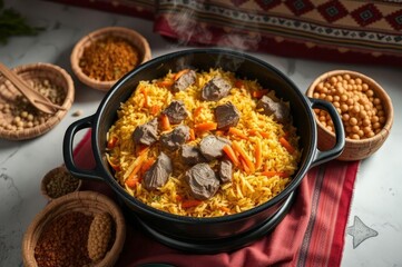Tajik Plov Preparation Close-Up