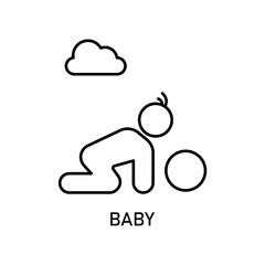Icon a baby, isolated against a clean background.