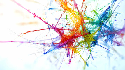 Obraz premium Colorful Abstract Paint Splatter Design