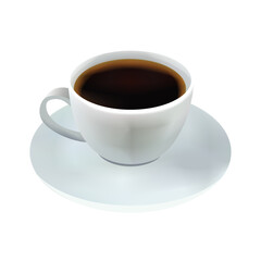 A realistic vector illustration of a tea cup. Ideal for use in tea/café menus, advertisements, product packaging, and food-related design project