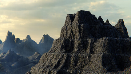 Paisaje de monta&ntilde;as rocosas (NO IA)