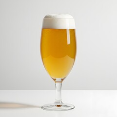 Refreshing Light Beer in a Tall Glass Perfect for a Sunny Afternoon