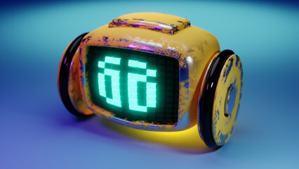 Robot cute desgastado (NO IA)
