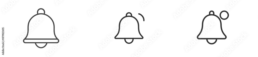 Leinwandbilder Set of web icons representing notification bells for various usage scenarios
