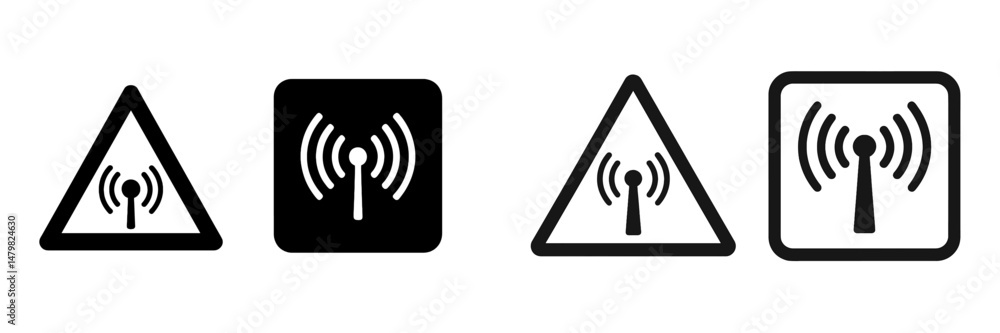 Fototapete diverse set of web icons representing signal and connectivity symbols in various designs and color s