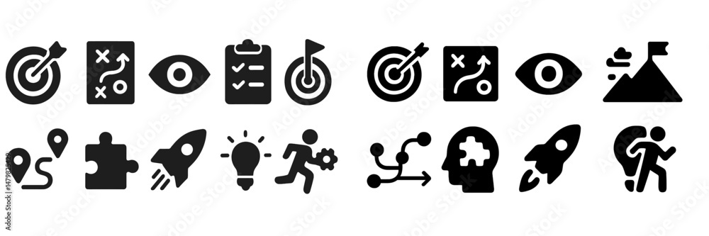 Leinwandbilder Collection of web icons representing various concepts for digital communication and design projects