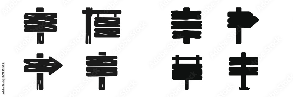 Leinwandbilder collection of web icons showcasing various signpost designs suitable for user interface and graphic 