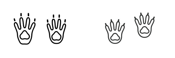 Obraz premium Set of simple web icons featuring handprint designs suitable for various digital applications in modern design