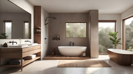 Bright and Clean Modern Bathroom Space