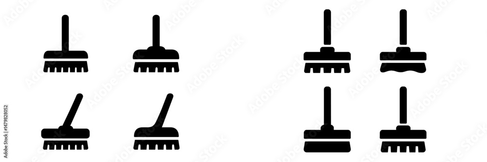 Poster set of web icons featuring a variety of cleaning tools designed for digital applications and user in