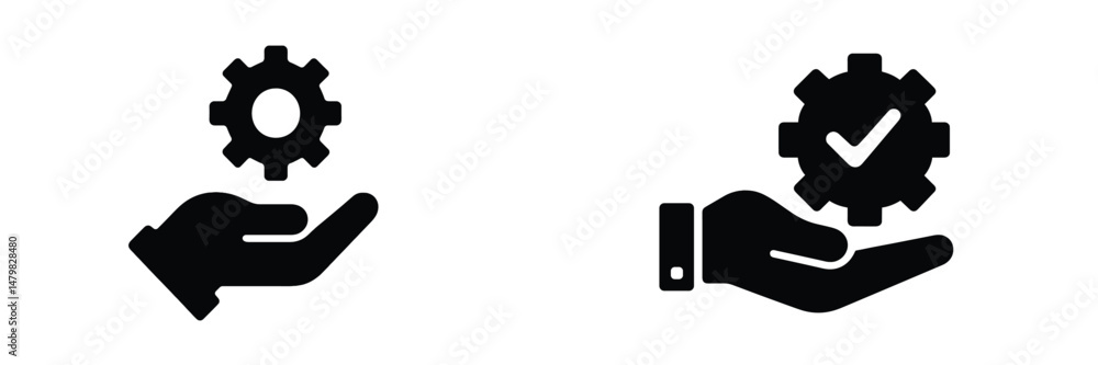 Leinwandbilder Web icons representing tools and assistance suitable for digital applications and software interfaces