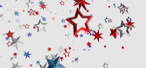 Celebrate Independence Day with this vibrant image of red, white, and blue stars.