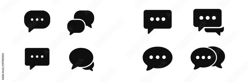 Poster various web icons representing communication and messaging designed for digital platforms
