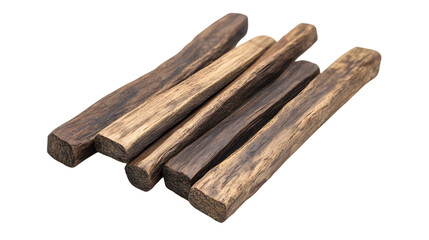 Sandalwood Stick on White Background for Aromatherapy and Meditation