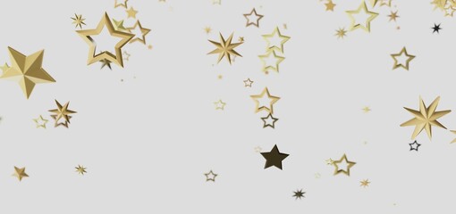 Elegant golden stars on white. Perfect for holidays, celebrations, and more!