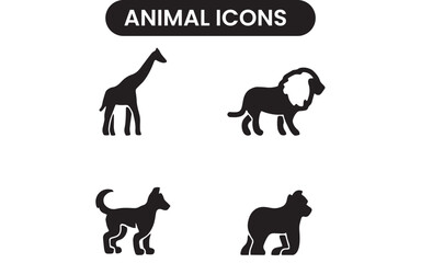 Animal Icon Logo, Wildlife Symbol Design, Pet Icon Emblem, Domestic Animal Logo, Wild Animal Silhouette, Minimalist Animal Icon, Animal Face Symbol, Nature and Wildlife Logo, Cute Animal Illustration,