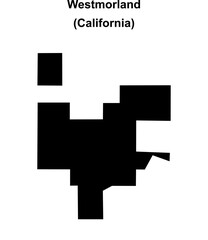 Westmorland (California) blank outline map