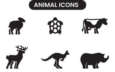 Animal Icon Logo, Wildlife Symbol Design, Pet Icon Emblem, Domestic Animal Logo, Wild Animal Silhouette, Minimalist Animal Icon, Animal Face Symbol, Nature and Wildlife Logo, Cute Animal Illustration,