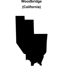 Woodbridge (California) blank outline map