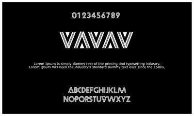 Abstract Uppercase Typography, Vector Illuatration