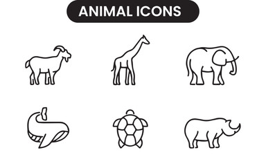 Animal Icon Logo, Wildlife Symbol Design, Pet Icon Emblem, Domestic Animal Logo, Wild Animal Silhouette, Minimalist Animal Icon, Animal Face Symbol, Nature and Wildlife Logo, Cute Animal Illustration,