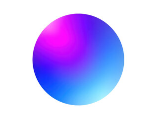 Abstract gradient circle design for modern backgrounds, cut out transparent