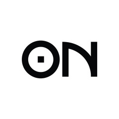 ON monogram logo design letter text name symbol monochrome logotype alphabet character simple logo